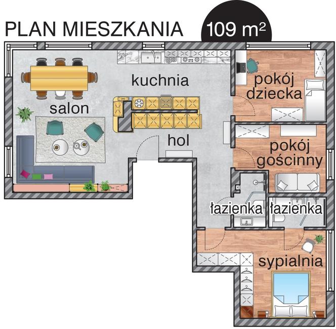 Styl industrialny w Gdyni. 109-metrowe mieszkanie z ogródkiem