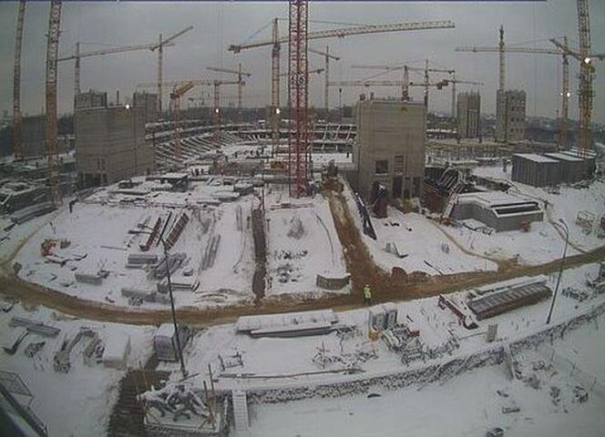Budowa stadionu w Warszawie, 11 stycznia 2010