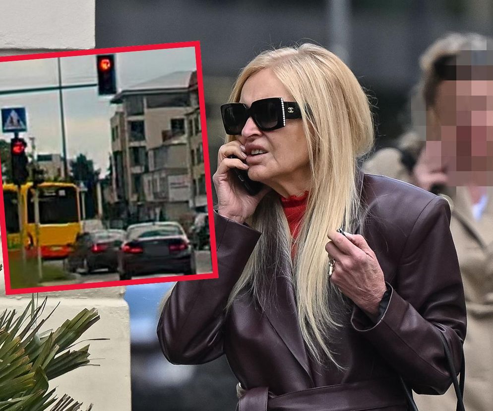 Monika Olejnik jedzie na czerwonym świetle, bo spieszy się do pracy