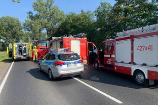 Wypadek pod Gnieznem. Motocyklista reanimowany na drodze