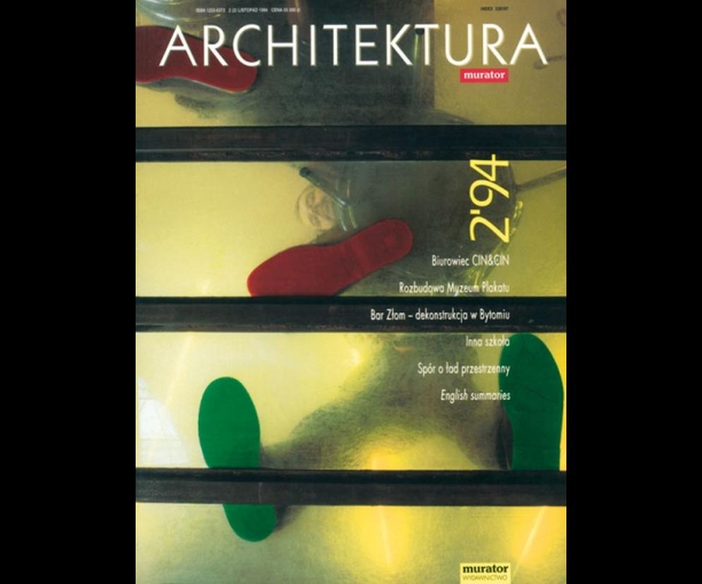 Okładka Miesięcznik Architektura 02/1994