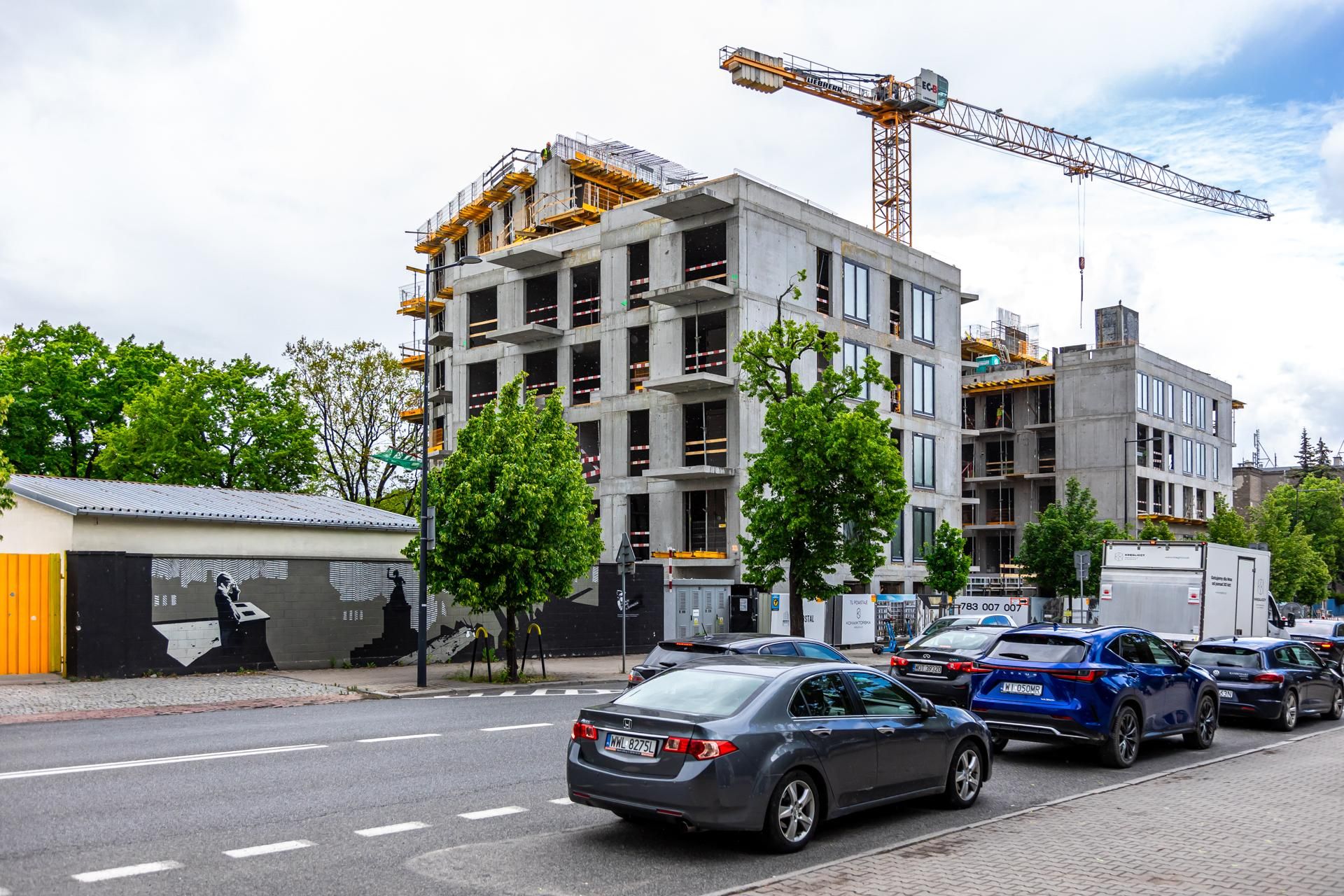 Konwiktorska Residence w Warszawie w trakcie budowy