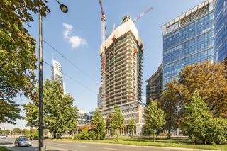 Budowa wieżowca The Bridge w Warszawie