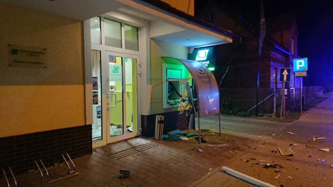 Ktoś wysadził bankomat w Krośnicach koło Milicza