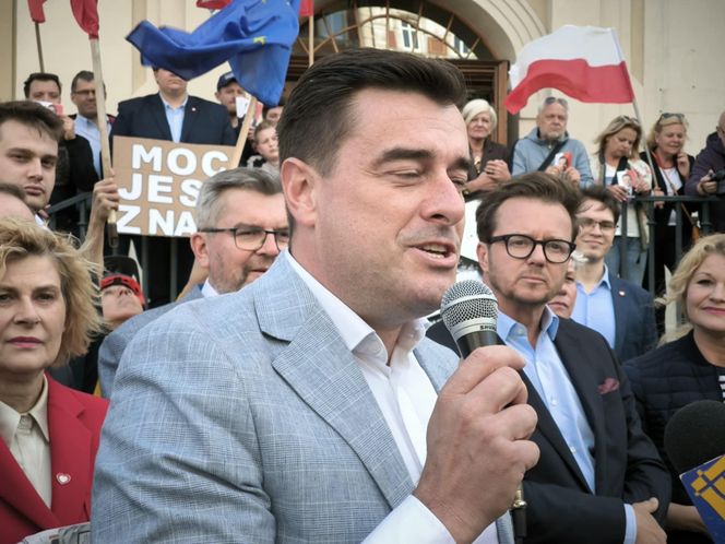 Wiec zwolenników Rafała Trzaskowskiego w Lesznie 