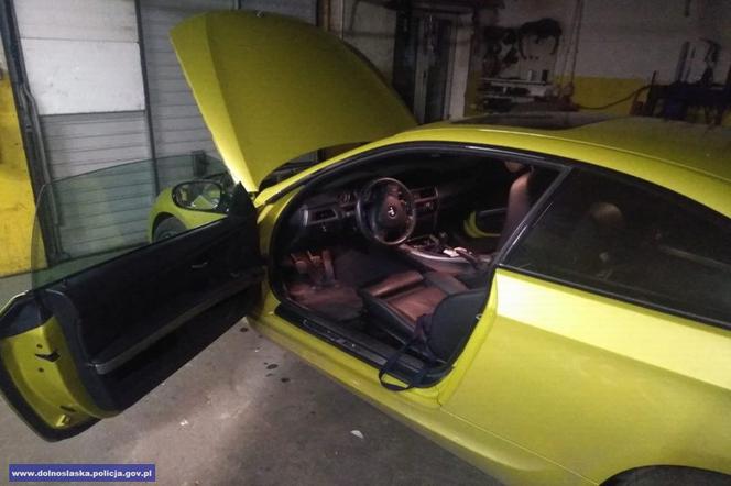 Limonkowe BMW odzyskane przez policję