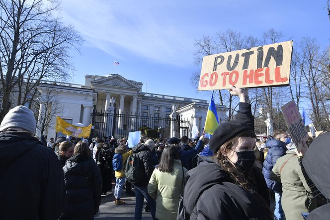 Protest pod Ambasadą Rosji