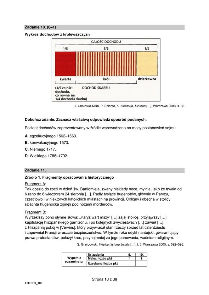 Matura 2024. Historia rozszerzona. ARKUSZE CKE nowa formuła 2015