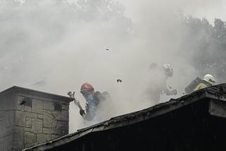 Pożar domu jednorodzinnego pod Warszawą
