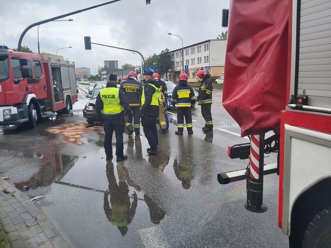 Wypadek policyjnego BMW