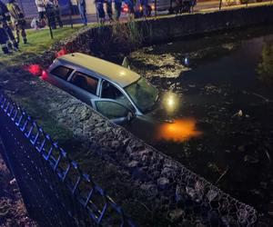 19-latek nie zapanował nad autem i wpadł do stawu! Policja ujawnia szczegóły [ZDJĘCIA]