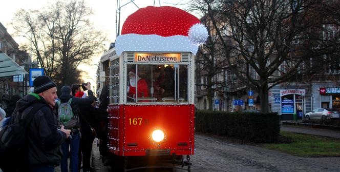Świąteczny tramwaj w Szczecinie