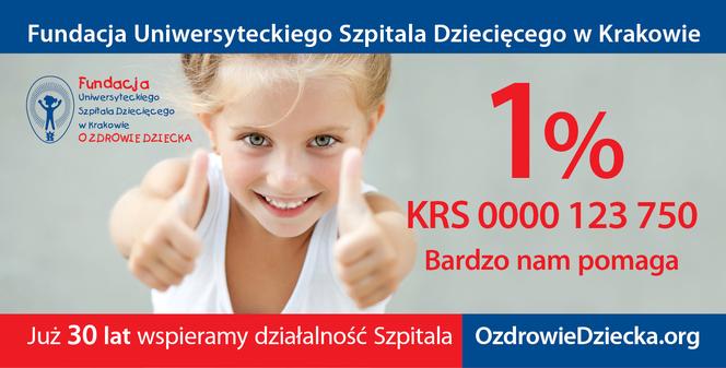 30 lat działalności Fundacji Uniwersyteckiego Szpitala Dziecięcego w Krakowie billboard