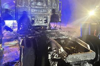 Pożar ciężarówki w Lalikach (pow. żywiecki)