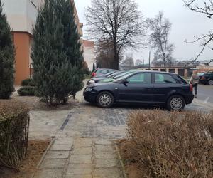 Parkingowy absurd na osiedlu Rejtana w Lesznie 