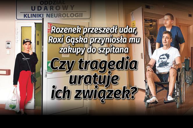 Rozenek przeszedł udar, Roxi Gąska przyniosła mu zakupy do szpitana.