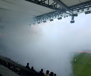 Dymy na meczu Legia - Lech