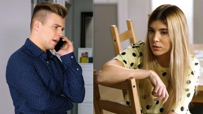 Barwy szczęścia odc. 2038. Agata (Natalia Zambrzycka), Patryk (Konrad Skolimowski)