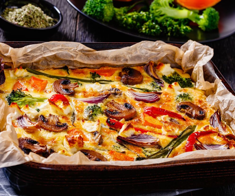 Dietetyczna frittata z warzywami - zdrowa, bo pieczona!