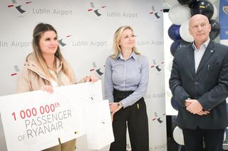 Na lubelskim lotnisku wylądował milionowy pasażer Ryanair