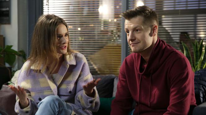 M jak miłość odc. 1516. Franka (Dominika Kachlik), Paweł (Rafał Mroczek)