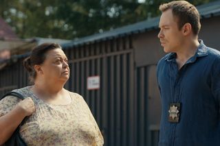 Barwy szczęścia odc. 3109. Borowska (Dorota Piasecka),  Majak (Łukasz Borkowski)