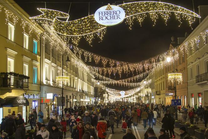 Świąteczne iluminacje w Warszawie