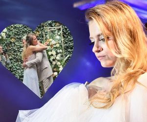 Sasha Strunin w zjawiskowej sukni ślubnej. Minimalizm, koronka i detale, od których nie można oderwać wzroku