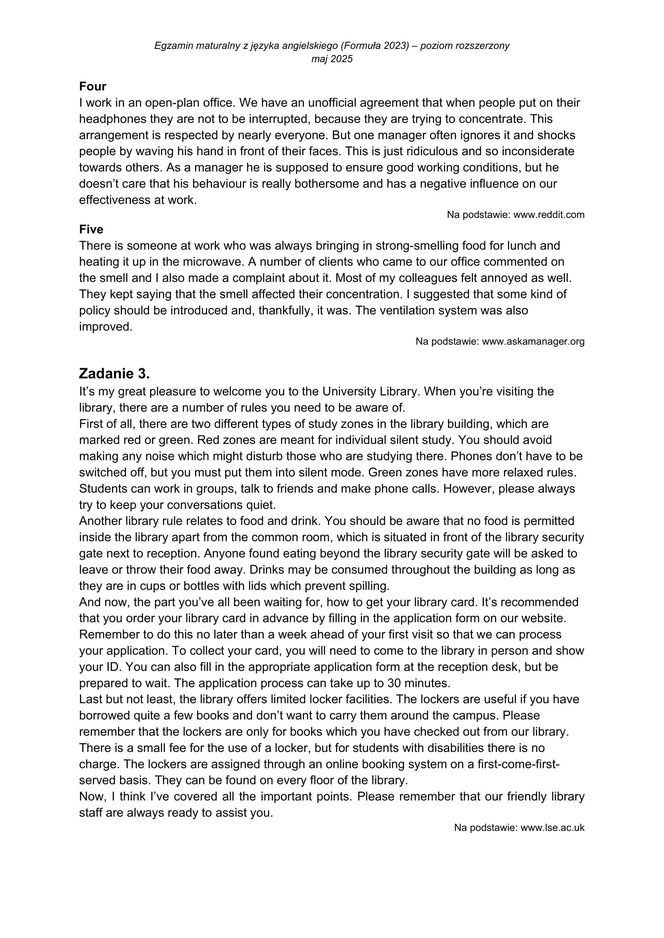 Matura 2025 angielski rozszerzony: ODPOWIEDZI do wszystkich zadań, gotowe rozwiązania matury z angielskiego - Formuła 2023 [8.05.2025]