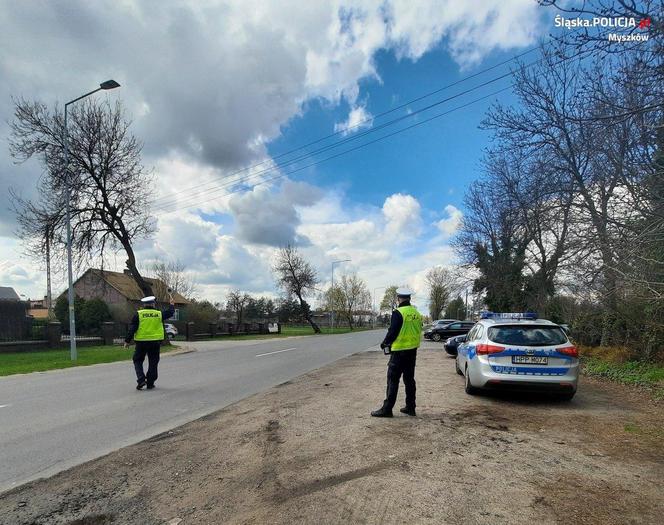 Kontrola prędkości przez policję śląską