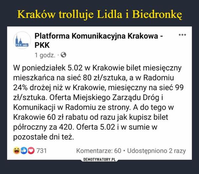 Zacięta walka Biedronki i Lidla trwa. Memy o dyskontach zalały internet. Pękniesz ze śmiechu!