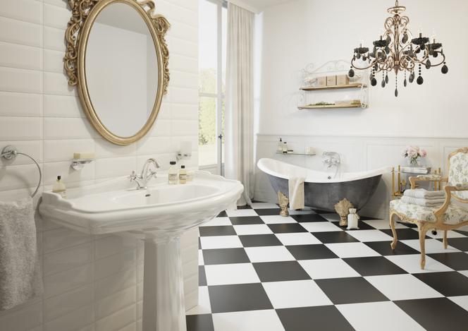 Francuska łazienka w stylu glamour