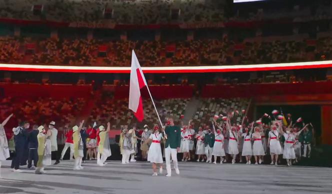 Defilada Polaków podczas ceremonii otwarcia Tokio 2020
