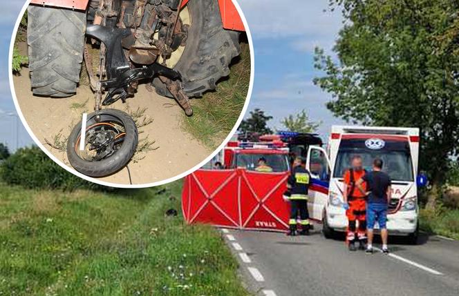 Jeden roztrzaskał się o traktor, drugi o osobówkę. Dwaj motocykliści zginęli na tej samej drodze