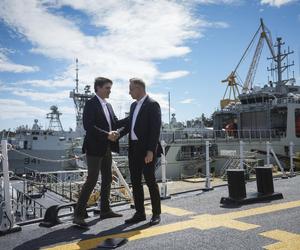 Prezydent RP Andrzej Duda i premier Kanady Justin Trudeau. Spotkanie z Premierem Kanady w bazie marynarki wojennej Canadian Forces Base Esquimalt