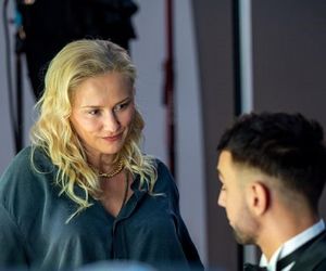 Barwy szczęścia, odcinek 3253. Justyna Zytko (Sylwia Juszczak-Krawczyk), Mirek (Oliwier Kozłowski)