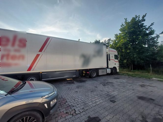 Kradzina ciężaróka znaleziona pod Mińskiem Mazowieckim