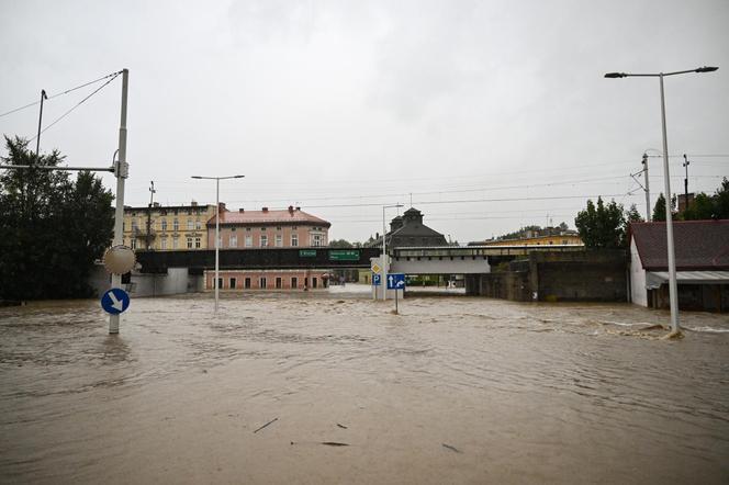 Kłodzko. Zalane centrum miasta