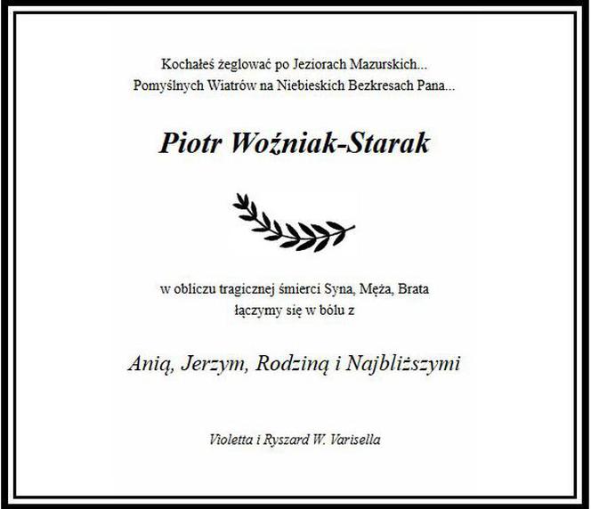Piotr Woźniak-Starak - nekrologi