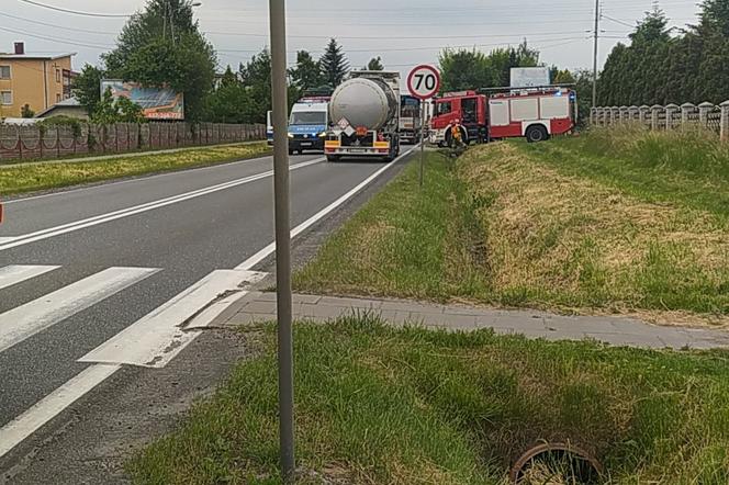 Wypadek na przejściu dla pieszych w Brzozówce