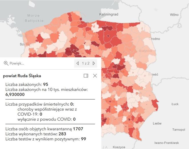 Koronawirus w województwie śląskim. Tak wygląda sytuacja w poszczególnych powiatach [RAPORT, 19 MARCA]