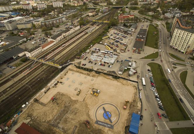 Tak powstawał nowy dworzec PKS. Zdjęcia droniq.pl