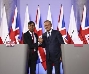 Premier RP Donald Tusk oraz premier Wielkiej Brytanii Rishi Sunak