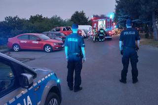 Najpewniej to on podpalił blok, potem czekał na strażaków z nożem. Padły strzały, a na miejscu lądował helikopter 