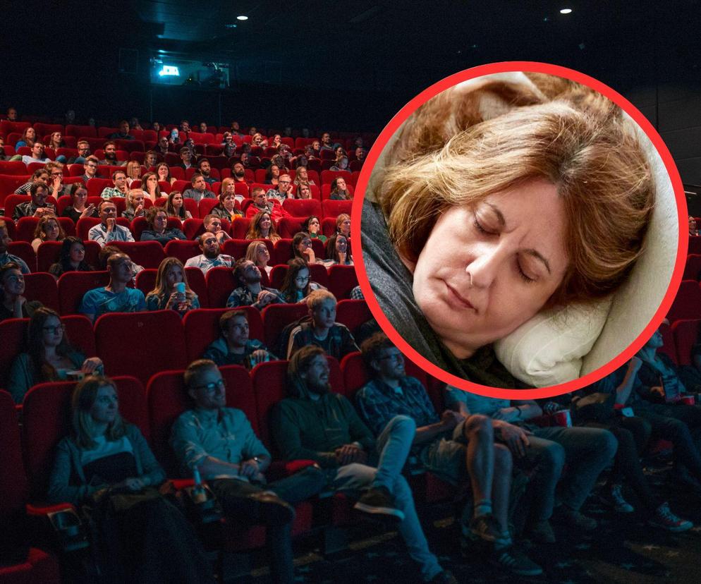 Kobieta zasnęła w kinie