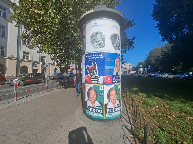 Plakaty wyborcze w Krakowie. Tak kandydaci na posłów i senatorów zabiegają o głosy wyborców