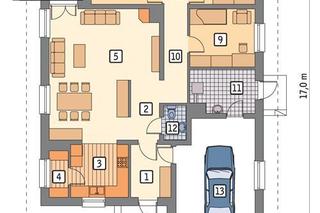 Projekt domu M106 Słoneczna polana z katalogu Muratora - wizualizacje, plany, rysunek, aranżacje, zdjęcia