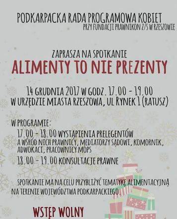 Alimenty to nie prezenty