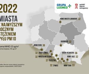 Miasto z Dolnego Śląska najbardziej zanieczyszczone w Polsce