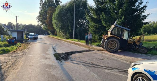 Dzierzkowice: Traktor prawie rozpadł się na pół! Ogromna siła